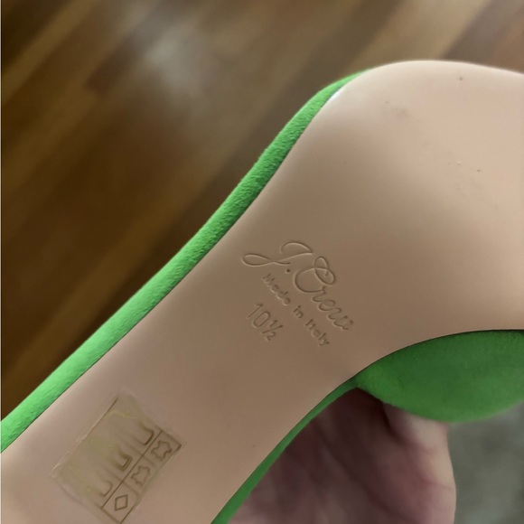 NWT J.Crew Suede Green Pumps - Size 10.5 - Picture 7 of 7